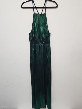 House of Harlow 1960 x Revolve Farrah Emerald Green Plisse Halter It-Girl Dress